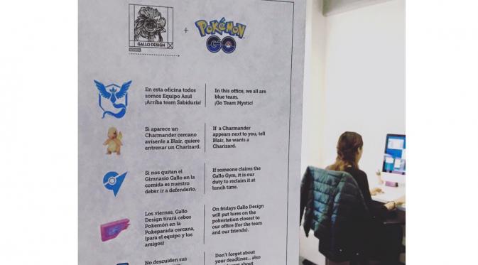 Inilah peraturan lucu di sebuah perusahaan mengenai Pokemon Go (Sumber: Business Insider)