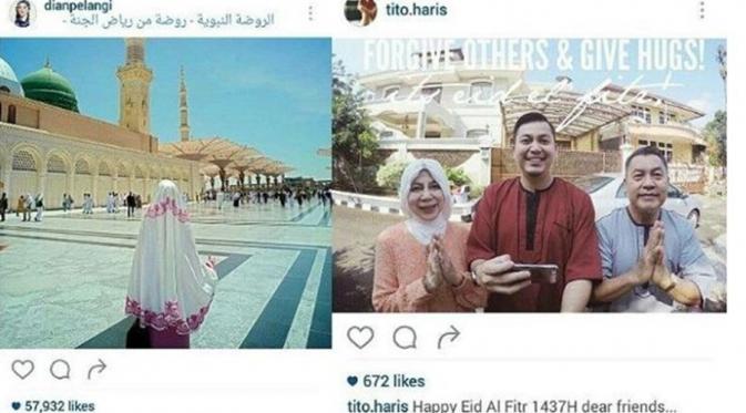 Dian Pelangi gugat cerai suami. (via Instagram @dianpelangi @tito.haris)