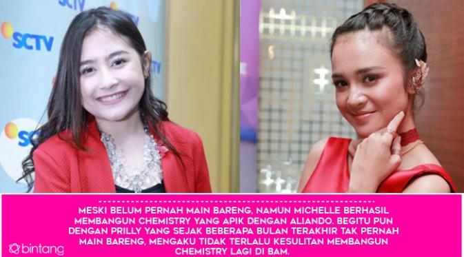 Michelle Ziudith vs Prilly Latuconsina (Desain: Muhammad Iqbal Nurfajri/Bintang.com)