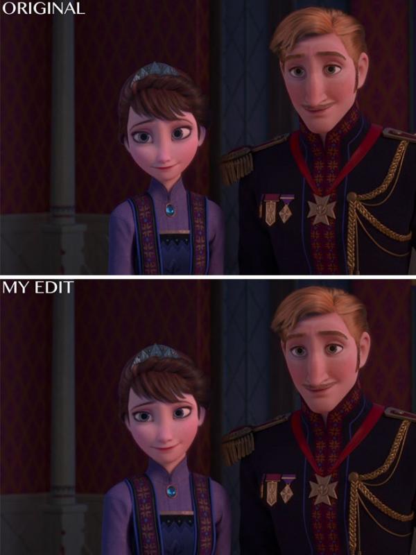 King Agnarr dan Queen Iduna di Frozen. (Via: boredpanda.com)