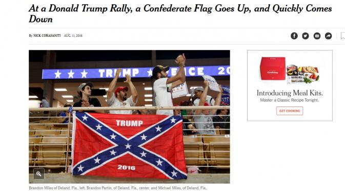 Ada Bendera Lambang Rasisme di Kampanye Donald Trump (New York Times)