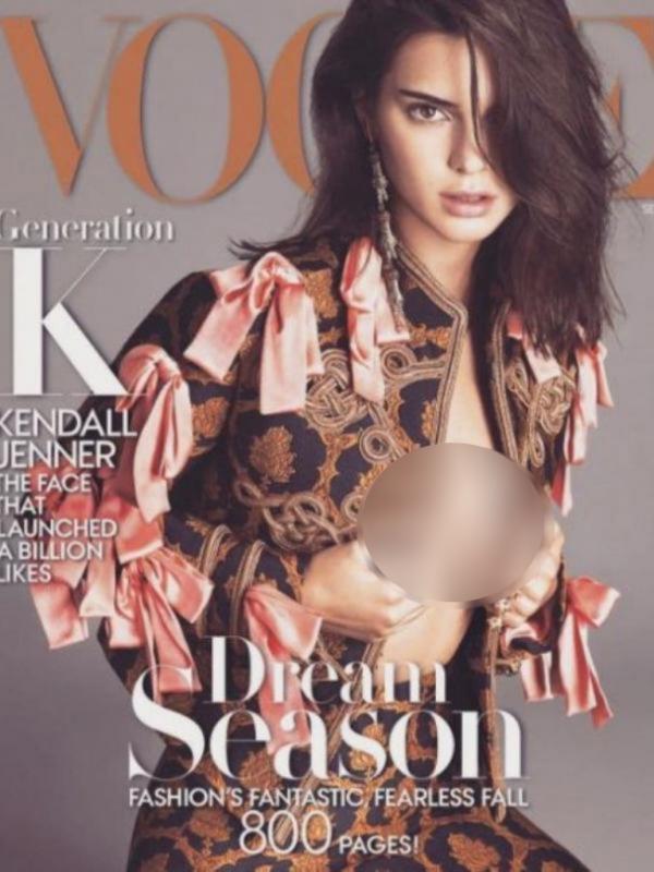 Kendall Jenner di majalah Vogue. (Instagram - @kimkardashian)
