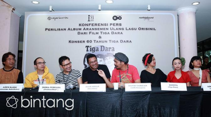 Launching album aransemen ulang Tiga Dara (Deki Prayoga/Bintang.com)