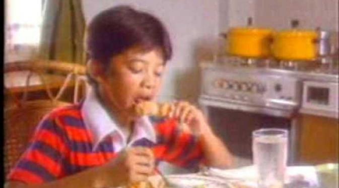Donny Damara saat menjadi bintang iklan produk mentega di tahun 1978. foto: youtube
