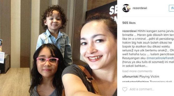 Dewi Rezer kangen ingin bertemu anak (Instagram/@rezerdewi)
