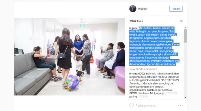 Jessica Iskandar (via Instagram @inijedar)