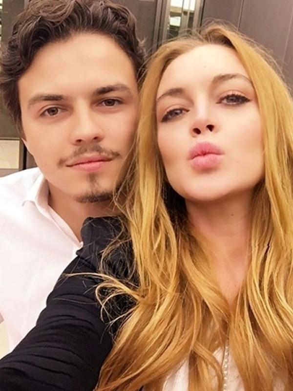 Lindsay Lohan dan mantan kekasihnya Egor Tarabasov. (Instagram)