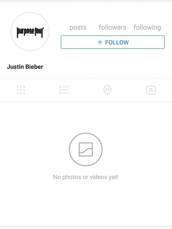 Justin Bieber telah menghapus akun Instagram pribadinya.