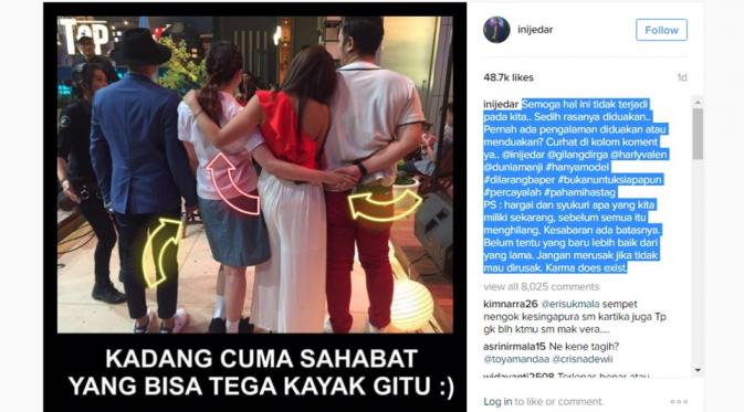 Jessica Iskandar sindir Ayu Ting Ting di Instagram? (via Instagram @inijedar)