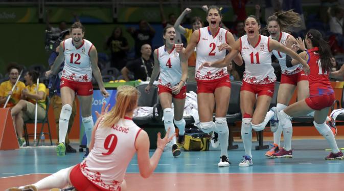 Timnas voli putri Serbia vs Amerika Serikat (Reuters)