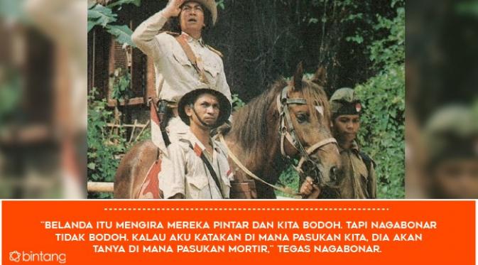 Kutipan legendaris dari film Naga Bonar (Foto: via ia indonesiancinematheque.blogspot.com, Desain: Muhammad Iqbal Nurfajri/Bintang.com)