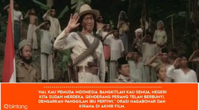 Kutipan legendaris dari film Naga Bonar (Foto: via indonesianfilmcenter.com, Desain: Muhammad Iqbal Nurfajri/Bintang.com)