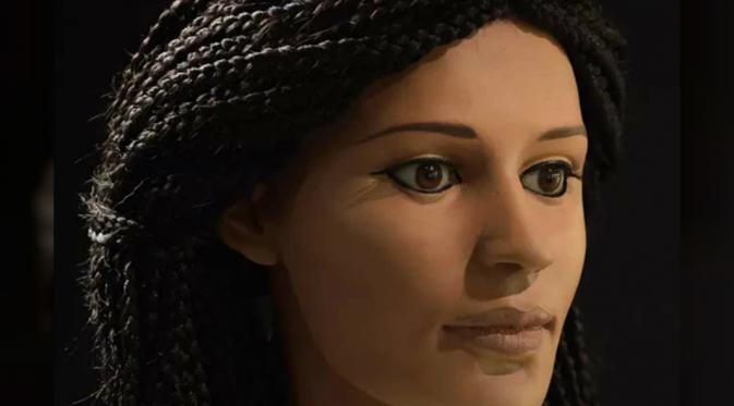 Rekonstruksi wajah mumi wanita Mesir (Paul Burston / University of Melbourne)