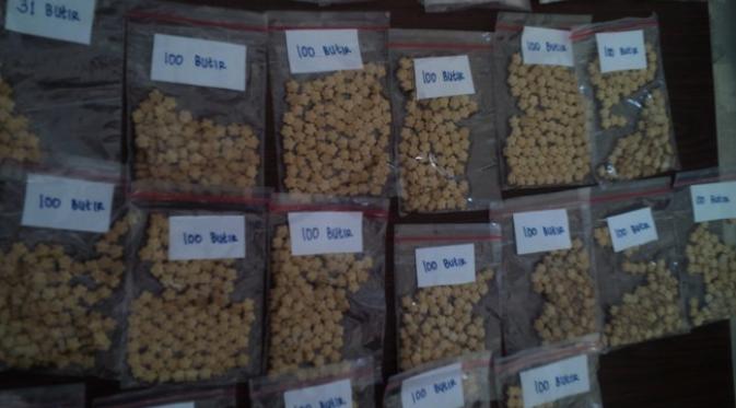Kurir ribuan ekstasi dan 500 gram sabu antarprovinsi ditangkap BNNP Sumsel. (Liputan6.com/Nefri Inge/Raden Fajar)