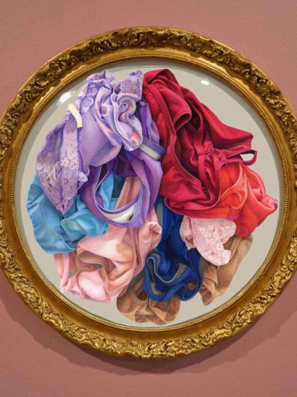 Lukisan underwear karya Jilian Ludwig. (Via: boredpanda.com)
