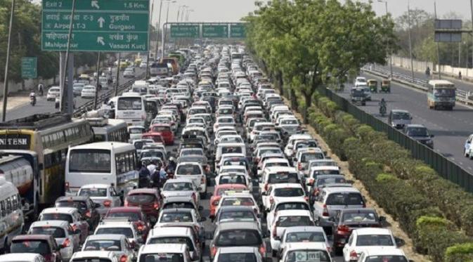 Ilustrasi kemacetan di India (Hindustan Times)