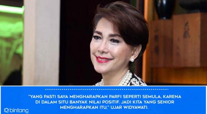 Widyawati. (Foto: Nurwahyunan, Desain: Muhammad Iqbal Nurfajri/Bintang.com)