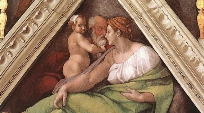 Perang wanita yang sengaja digambarkan dominan. Michelangelo ogah-ogahan menerima penugasan ke Kapel Sistine di Vatikan karena ia menganggap melukis adalah bentuk kesenian yang rendah. (Sumber Daily Mail)