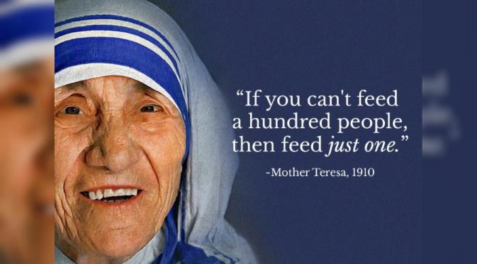 Kata-kata Bunda Teresa yang inspiratif (Maha Youth Congress)