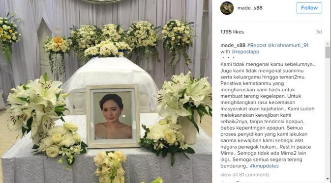 Jessica Sidang, Kembaran Mirna Unggah Foto Ini di Instagram. (Foto: Instagram)