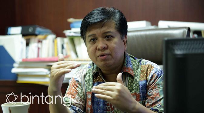 Vidi Galenso Syarief, selaku kuasa hukum Mario Teguh. (Deki Prayoga/Bintang.com)