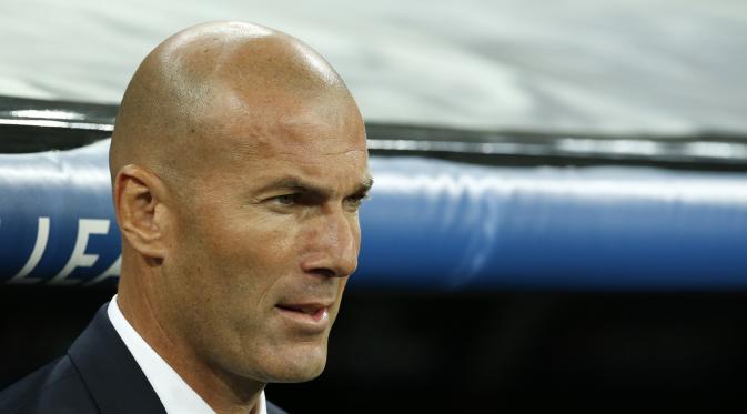 Zinedine Zidane kecewa Madrid susah-payah taklukkan Sporting. (AP Photo/Paul White)