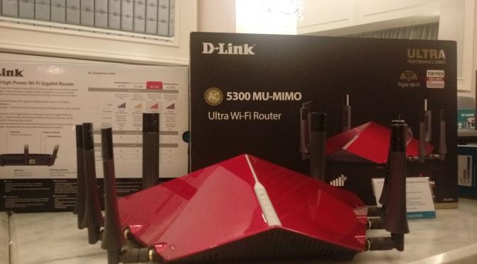 Router terbaru D-Link dengan teknologi terbaru, yakni AC WAVE II. (Liputan6.com/Jeko Iqbal Reza)