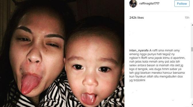 Nagita Slavina mendapatkan dukungan publik setelah kabar suaminya, Raffi Ahmad disebut memiliki hubungan dengan Ayu Ting Ting (Instagram)