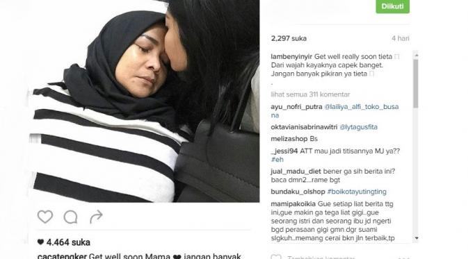 Foto Ibunda Nagita Slavina, Mama Rita tengah sakit (Instagram)