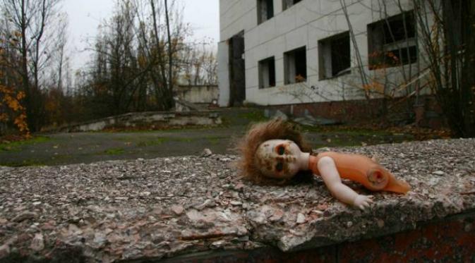 Bekas lokasi bencana ledakan reaktor nuklir Chernobyl. (Sumber globalnews.ca)