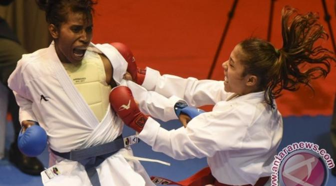 Sumatera Utara tambah satu emas dari karate. (via: Antaranews)