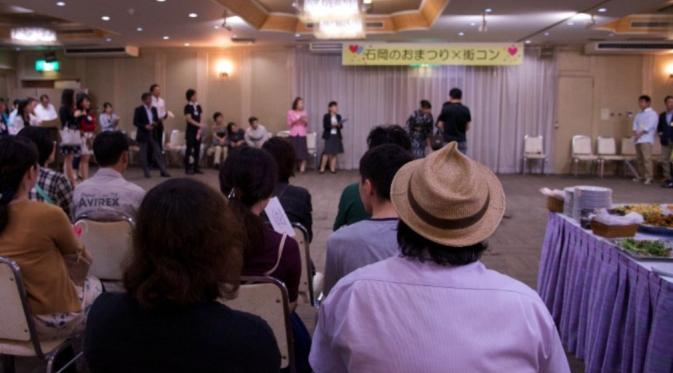 Suasana kencan yang di-mak comblangi pemerintah Jepang di Ishioka (Keijiro Ohata/CNN Money)
