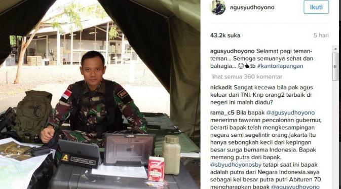 Agus Harimurti Yudhoyono (foto: instagram @agusyudhoyono)