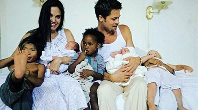 Angelina Jolie dan Brad Pitt sangat menghawatirkan keselamatan anak-anaknya. (Instagram/brangelinaofficial)