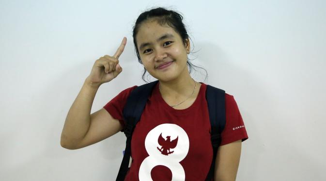 Wahida Mutanza, libero tim putri Jawa Barat yang tampil di PON 2016 (Helmi Fitriansyah/Liputan6.com)
