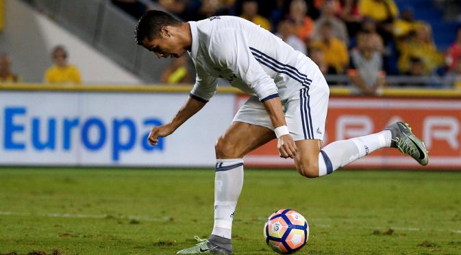 Cristiano Ronaldo kesulitan cetak gol saat lawan Las Palmas (Reuters)