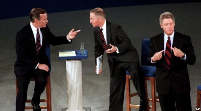 Debat Bill Clinton vs George W  Bush (AFP)