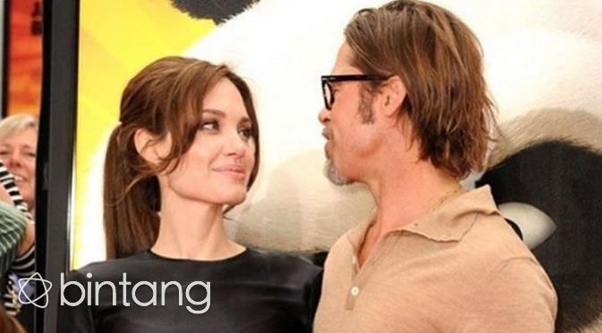 Brad Pitt dan Angelina Jolie memperebutkan hak asuh anak. (AFP/Bintang.com)