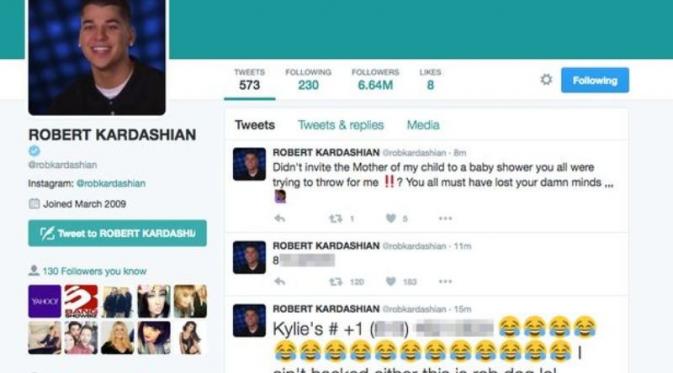 Tweet Rob Kardashian 