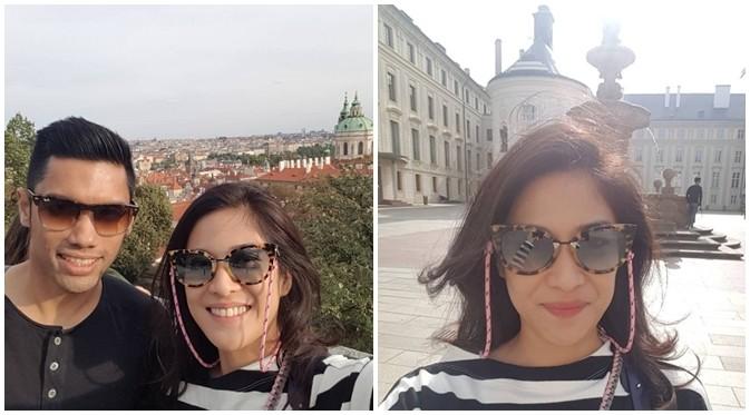 Dian Sastrowardoyo dan suami ketika di Kota Praha. (Instagram @therealdisastr)