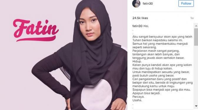 Fatin Shidqia Lubis (Instagram/@fatin30)