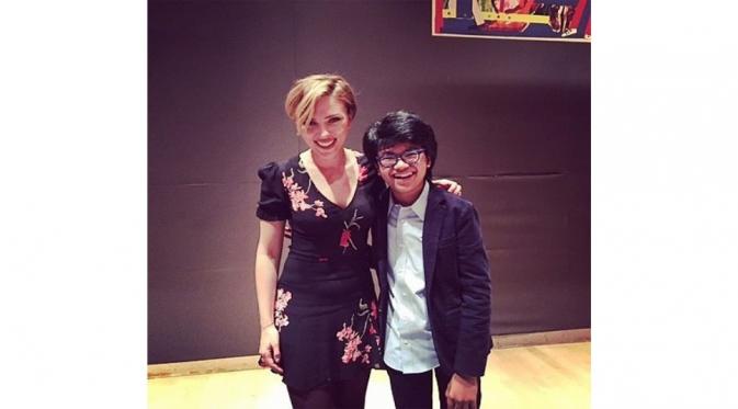 Joey Alexander & Scarlett Johansson (Foto: Instagram.com/joeyalexandermusic)