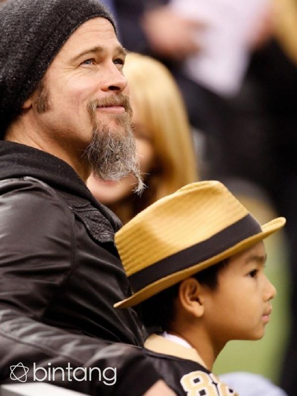 Akhirnya Brad Pitt memiliki waktu bertemu dengan anak-anaknya. (AFP/Bintang.com)