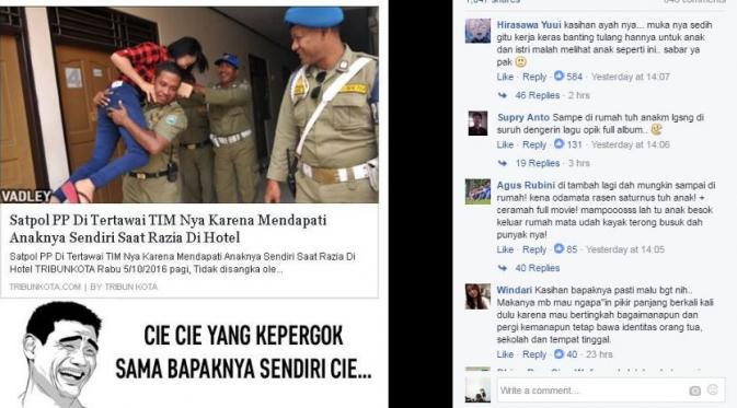 Komentar netizen soal kejadian Satpol PP. (Via: facebook.com/MemeComicIndonesi)