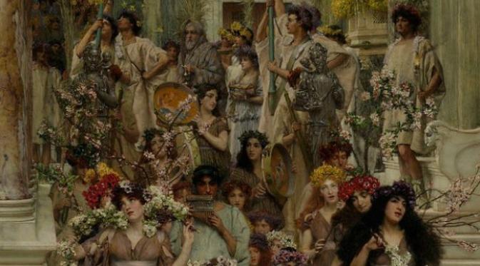Keberagaman budaya dan tradisi manusia juga tergambar dari beragamnya pesta dan festival di berbagai bagian dunia. (Sumber Lawrence Alma-Tadema)