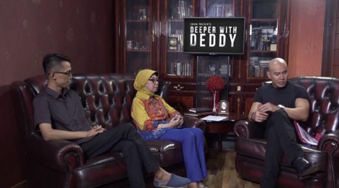 Deddy Coruzier, Aryani Soenarto dan Ario Kiswinar di acara Deeper with Deddy. (Youtube)