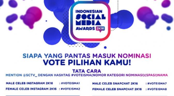 Indonesian Media Social Awards (ISMA) 2016 (dok. SCTV)