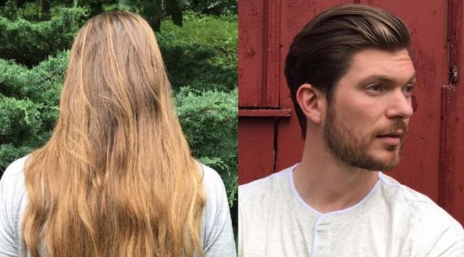 Transformasi rambut gondrong menjadi rambut idaman para mertua. (via: Brightside.me).