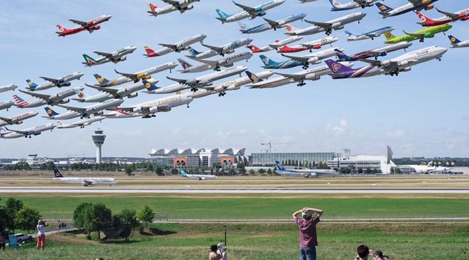 Munich Airport 08r Takeoffs. (Via: boredpanda.com)