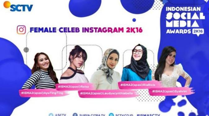 Kategori Female Celeb Instagram 2K16.